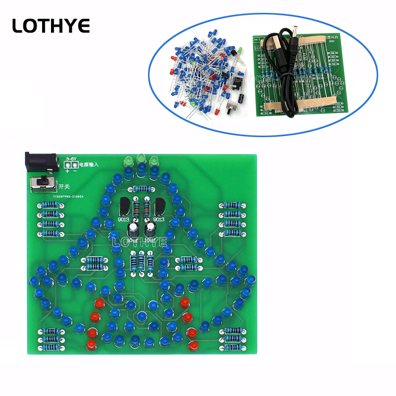 DC 3-5V LED Light Swing Wind C - Diy Electronics Project Kit 评论和价格