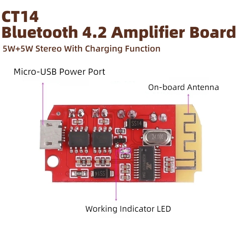 CT14 Mini Bluetooth 4.2 Stereo - Diy Audio Electronics Kit 评论和价格
